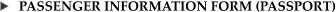 PASSENGER INFORMATION FORM (PASSPORT)